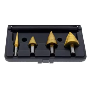 Ideal Electrician's 4 pc. Step Bit Kit, 1/8 in to 1 3/8 in.