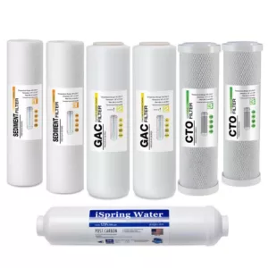 ISPRING Universal 5-Stage Reverse Osmosis RO Systems 1-Year Supply Replacement Water Filter Cartridge Pack Set