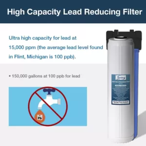 ISPRING LittleWell Lead, Iron Removal Big Blue Whole House Replacement Water Filter Cartridge