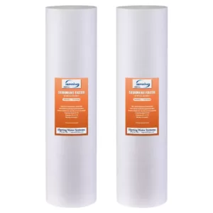 ISPRING 20 Micron 20 in. Big Blue Whole House Water Filter with 4.5 in. x 20 in. Sediment (2-Pack)