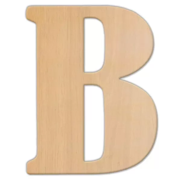 Jeff McWilliams Designs 15 in. Oversized Unfinished Wood Letter (B)