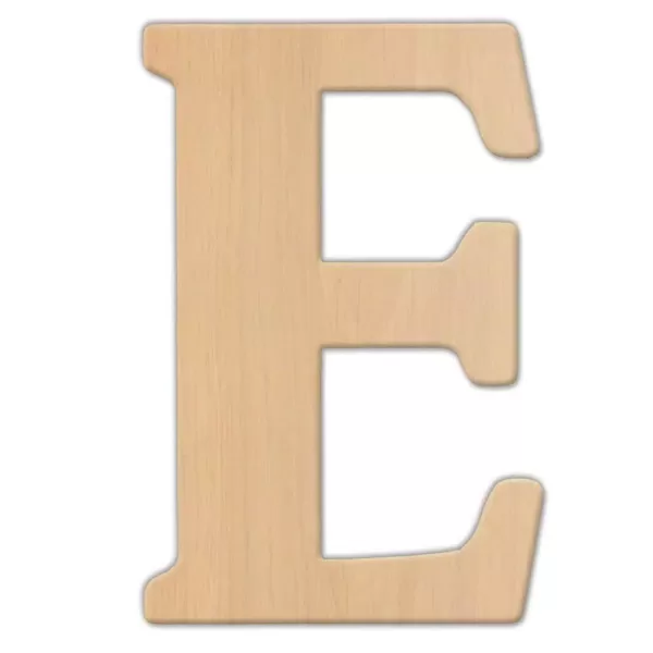 Jeff McWilliams Designs 15 in. Oversized Unfinished Wood Letter (E)