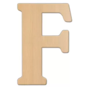 Jeff McWilliams Designs 15 in. Oversized Unfinished Wood Letter (F)