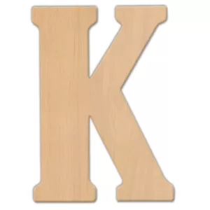 Jeff McWilliams Designs 15 in. Oversized Unfinished Wood Letter (K)