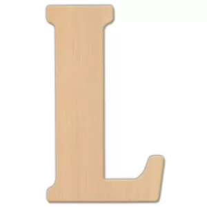 Jeff McWilliams Designs 23 in. Oversized Unfinished Wood Letter (L)