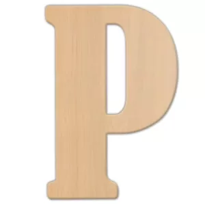 Jeff McWilliams Designs 23 in. Oversized Unfinished Wood Letter (P)