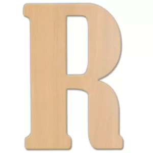 Jeff McWilliams Designs 23 in. Oversized Unfinished Wood Letter ( R)