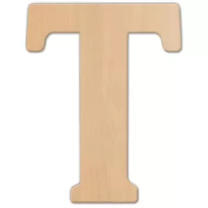 Jeff McWilliams Designs 23 in. Oversized Unfinished Wood Letter (T)