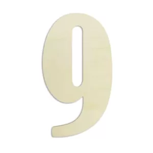 Jeff McWilliams Designs 18 in. Oversized Unfinished Wood Number 