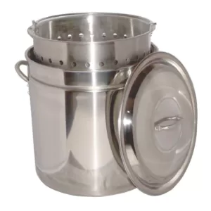 King Kooker 102 qt. Aluminum Stock Pot in Stainless Steel with Lid