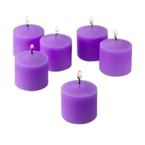 Light In The Dark 10 Hour Lavender Unscented Votive Candles (Set of 12)