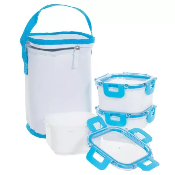 Classic Cuisine Portable Food Storage with Insulated Bag (Set of 3)