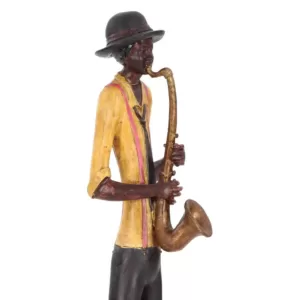LITTON LANE 24 in. x 4 in. Decorative Jazz Band Sculpture Set in Colored Polystone