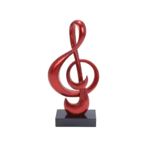 LITTON LANE Abstract Polystone and Fiberglass Musical Treble Clef Symbol Sculpture