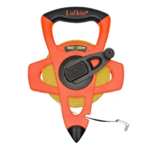 Lufkin 100 ft. Hi-Viz 2-Sided Orange Fiberglass Tape Measure