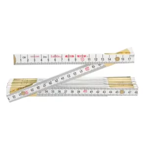 Lufkin 6 ft. x 5/8 in. Metric and English Wood Ruler Red End