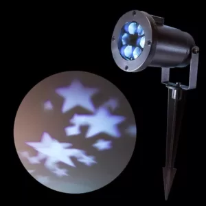 LUMABASE 1-Light White Stars LED Projector Lights