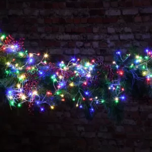 LUMABASE 100-Light LED Battery Operated Multi-color Flashing Firecracker Fairy String Lights