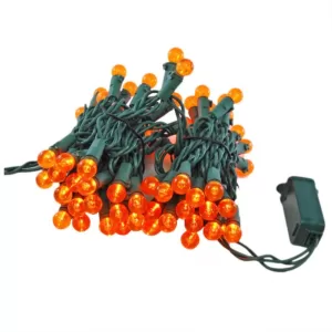 LUMABASE 70-Light LED Orange Plastic Globe Electric String Light