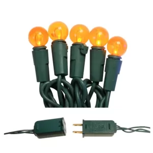 LUMABASE 70-Light LED Orange Plastic Globe Electric String Light