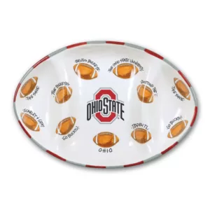 Magnolia Lane Ohio State Ceramic Football Tailgating Platter