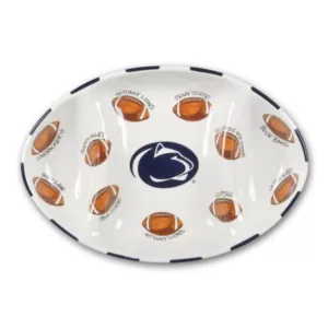 Magnolia Lane Penn State Ceramic Football Tailgating Platter