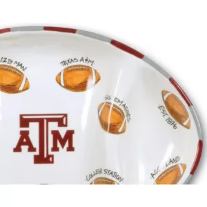 Magnolia Lane Texas A&M Ceramic Football Tailgating Platter