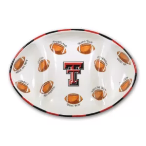 Magnolia Lane Texas Tech Ceramic Football Tailgating Platter