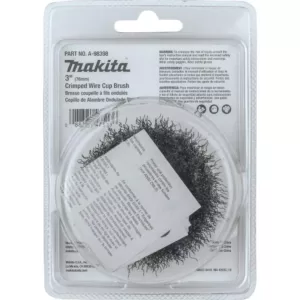 Makita 3 in. x 5/8 in.-11 Crimped Wire Cup Brush