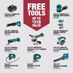 Makita 18-Volt LXT 4.0 Ah Battery and Rapid Optimum Charger Starter Pack with Bonus 18-Volt LXT Cordless Jig Saw (Tool-Only)