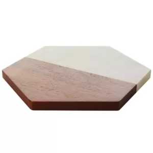 Libbey Urban Story Wood and Marble Fifty Tray