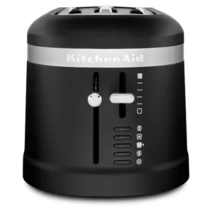 KitchenAid 4-Slice Matte Black Long Slot Toaster with High-Lift Lever