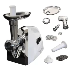 MegaChef MG-650 1200W Meat Grinder with Sausage and Kibbe Attachments