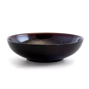 Elama Midnight Beach 16-Piece Modern Metallic Black Stoneware Dinnerware Set (Service for 4)