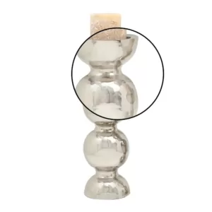 LITTON LANE 18 in. x 6 in. Classic Iron Candle Holder in Polished finish