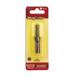 Milescraft 1/4 in. Plug Cutter for Tapered Wood Plugs