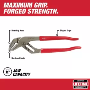 Milwaukee 10 in. Dipped Grip Straight Jaw Pliers