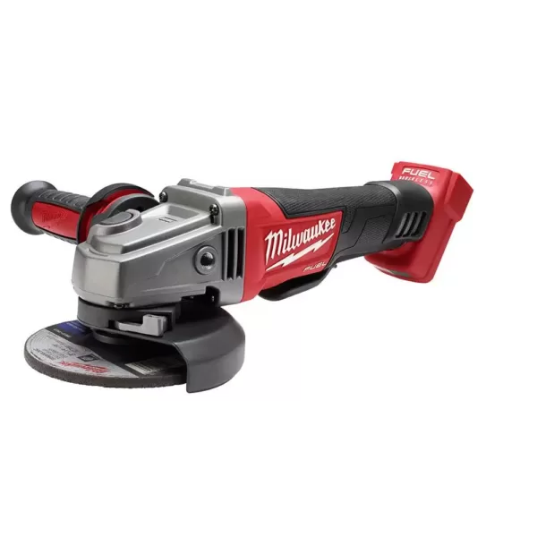 Milwaukee M18 FUEL 18-Volt Lithium-Ion Brushless Cordless 4-1/2 in./5 in. Grinder Paddle Switch w/ Super Charger and 8.0Ah Battery