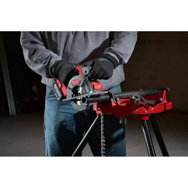 Milwaukee M18 FUEL 18-Volt Lithium-Ion Brushless Cordless 5-3/8 in. Metal Saw Kit with Extra Metal Cutting Blade