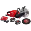 Milwaukee M18 FUEL ONE-KEY 18-Volt Lithium-Ion Brushless Cordless 9 in. Cut Off Saw Kit W/ (2) 12.0Ah Batteries & Rapid Charger