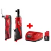 Milwaukee M12 12-Volt Lithium-Ion Cordless 3/8 in. Ratchet Multi-Tool Combo Kit with (1) 2.0Ah Battery and Charger