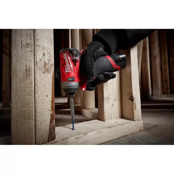 Milwaukee M12 12-Volt Lithium-Ion Cordless 3/8 in. Ratchet & FUEL 1/4 in. Impact Driver Combo Kit with (1) 2.0Ah Battery & Charger