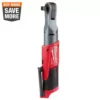 Milwaukee M12 FUEL 12-Volt Lithium-Ion Brushless Cordless 1/2 in. Ratchet (Tool-Only)