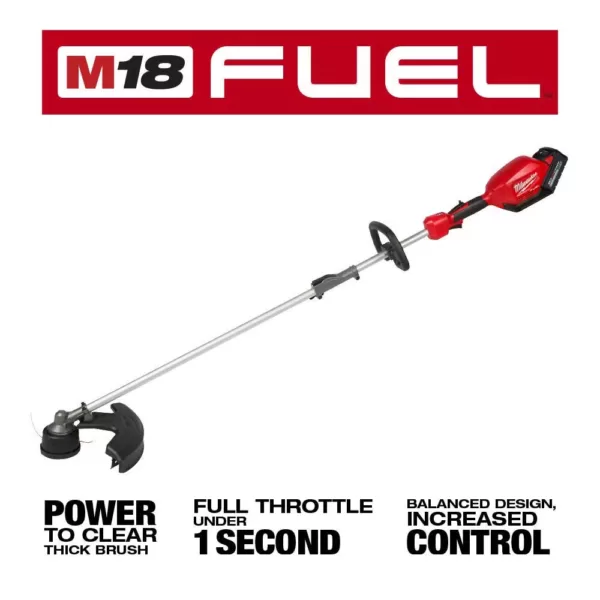 Milwaukee M18 FUEL 18-Volt Lithium-Ion Brushless Cordless QUIK-LOK String Trimmer Kit with Three 8.0 Ah Batteries (3-Tool)