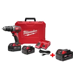 Milwaukee M18 Lithium-Ion 1/2 in. Cordless Hammer Drill Driver Kit with Free M18 4.0 Ah Extended Capacity Battery