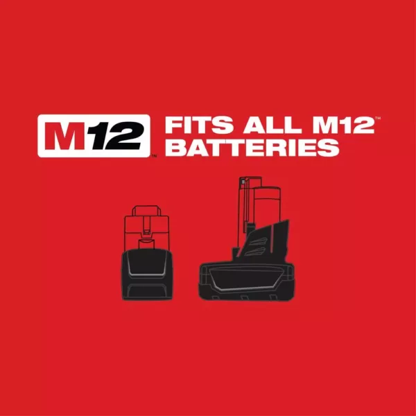 Milwaukee M12 12-Volt Lithium-Ion Cordless 3/8 in. Impact Wrench Kit W/ (2) 1.5Ah Batteries, Charger & Hard Case