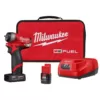 Milwaukee M12 FUEL 12-Volt Lithium-Ion Brushless Cordless Stubby 1/4 in. Impact Wrench Kit with One 4.0 and One 2.0Ah Batteries