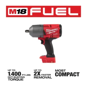 Milwaukee M18 FUEL 18-Volt 1/2 in. Lithium-Ion Brushless Cordless Impact Wrench w/ Friction Ring (2-Tool) w/ Two 6.0Ah Batteries