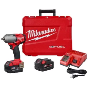 Milwaukee M18 FUEL 18-Volt Lithium-Ion Mid Torque Brushless Cordless 3/8 in. Impact Wrench W/ Friction Ring W/(2) 5.0Ah Batteries