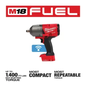 Milwaukee M18 FUEL ONE-KEY 18-Volt Lithium-Ion Brushless Cordless 1/2 in. Impact Wrench w/ Friction Ring Kit w/(2) 5.0Ah Batteries